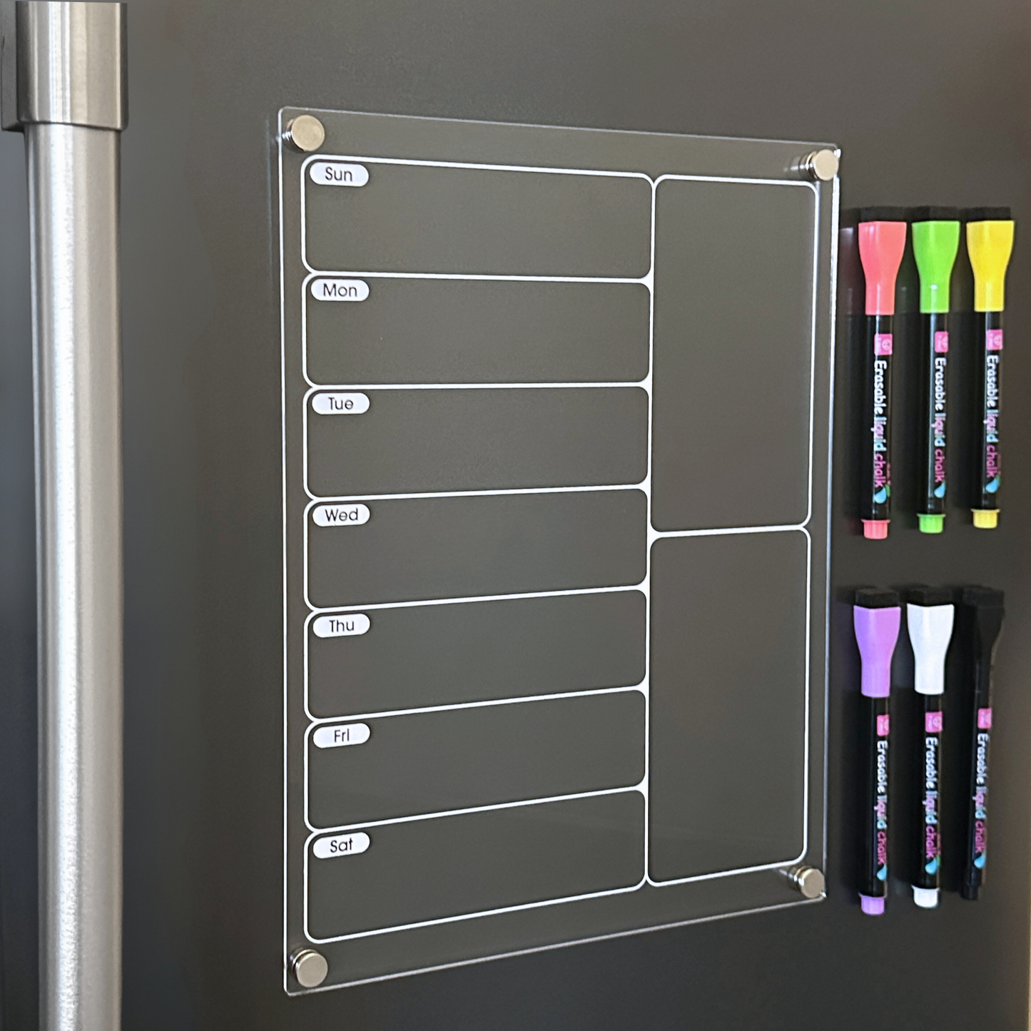 Acrylic Magnetic Dry Erase Menu Board for Refrigerator